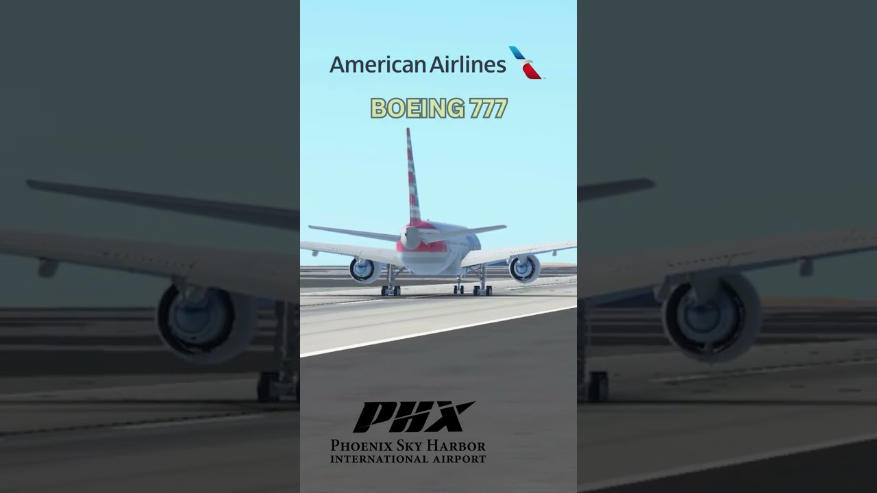 Beautiful American Boeing 777 Departs Phoenix Sky Harbor Airport in Infinite Flight