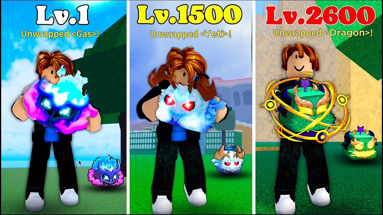 [BloxFruit] Mở Trái Nào Xài Trái Đó Từ Lv1 Siu Hên Có Gas Yeti Và Nhiều Trái Xịn