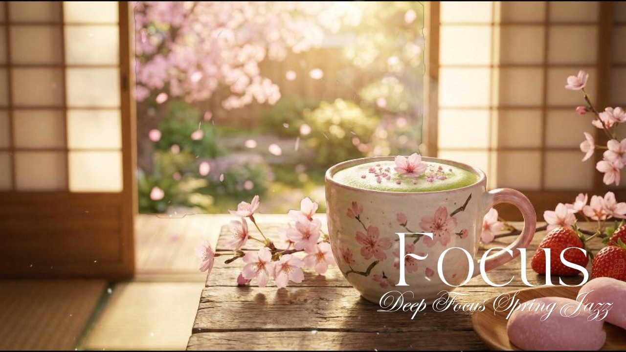 Spring Bossa Nova Jazz ☀️ Deep Focus Spring Jazz and Coffee Shop Ambience for Study