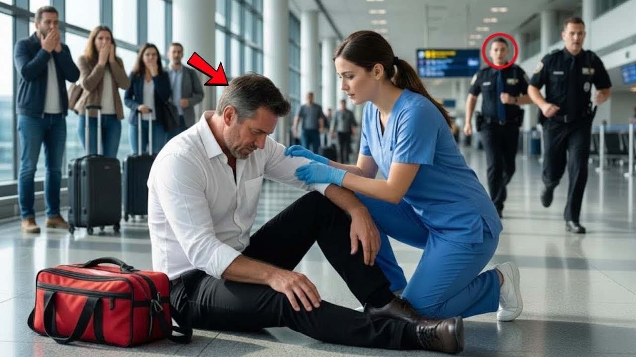Enfermeira perdeu voo de carreira para salvar moribundo no aeroporto, sem saber quem era.