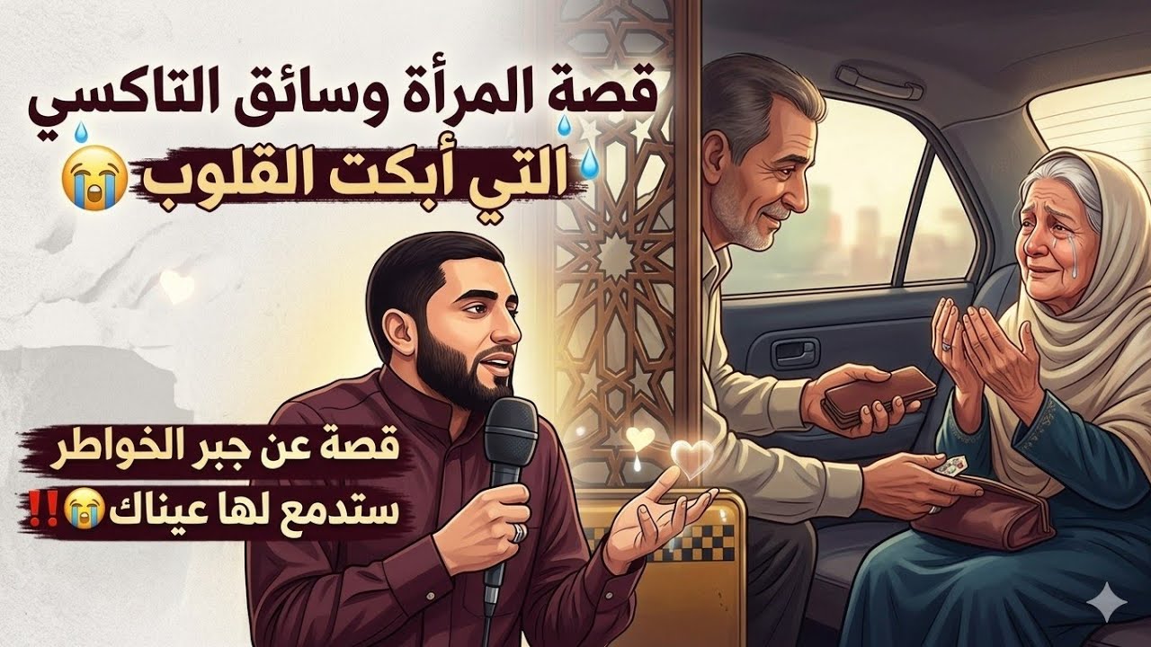 قصة عجيبة عن جبر الخواطر حدثت مع سائق التاكسي والمرأة العجوزة اللي معاها عشرين جنية التي أبكتني