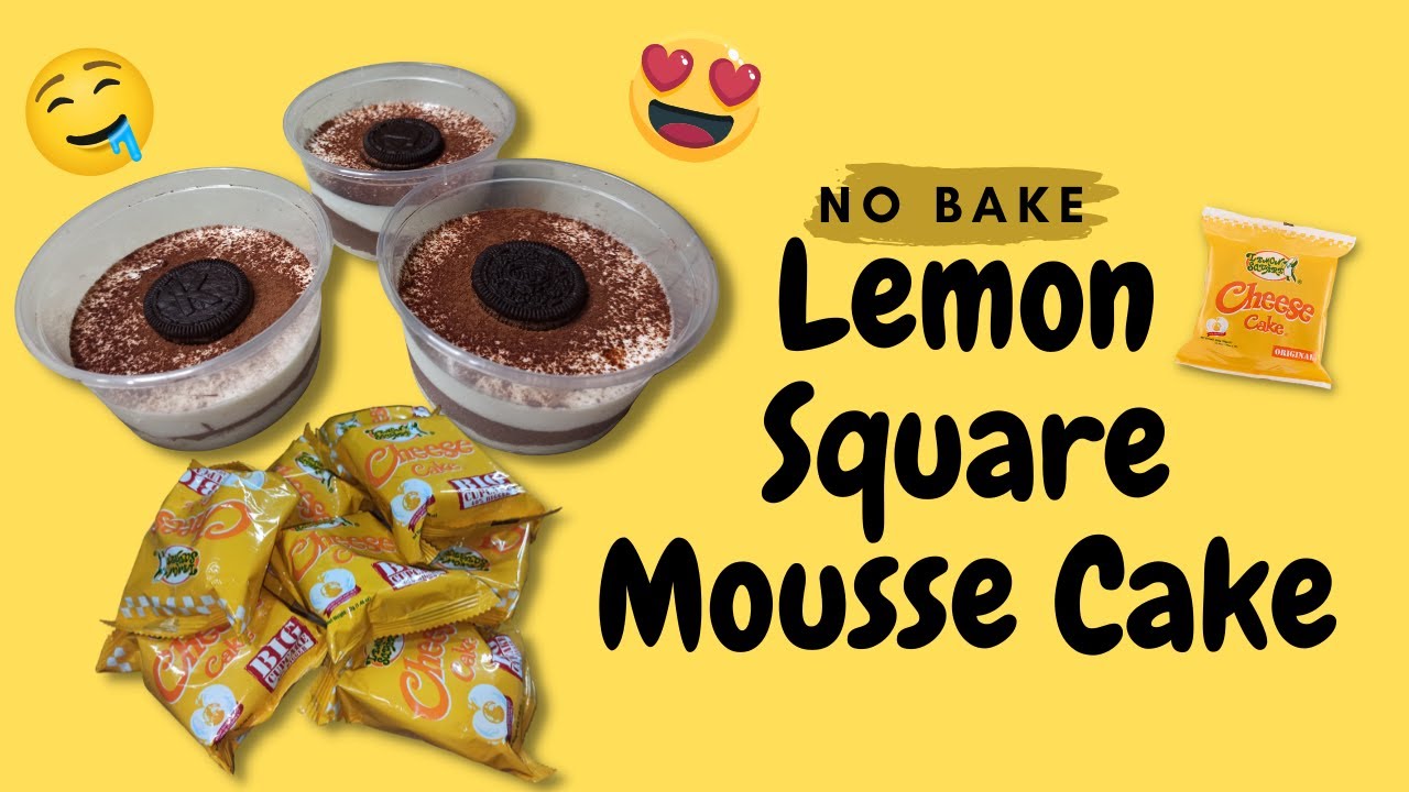 Lemon Square CheeseCake | Mousse Cake | No Bake