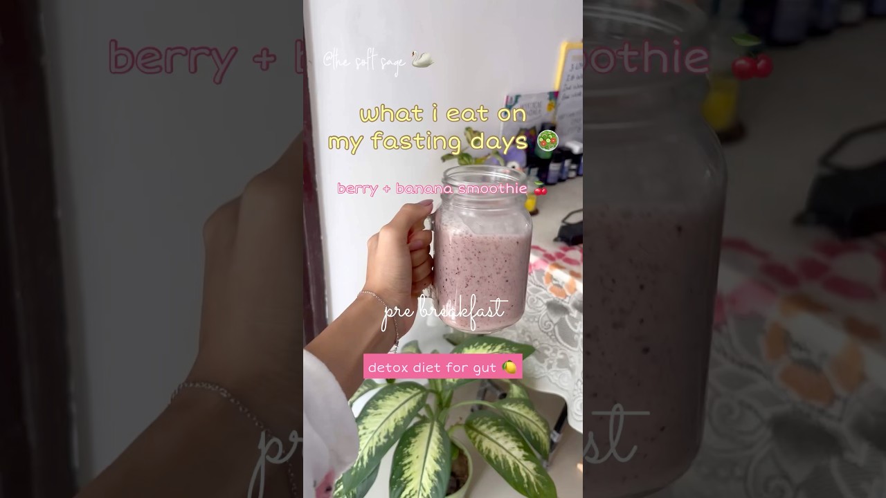 what i eat on my fast day? 🍒🍋 detox diet for gut reset 🤍