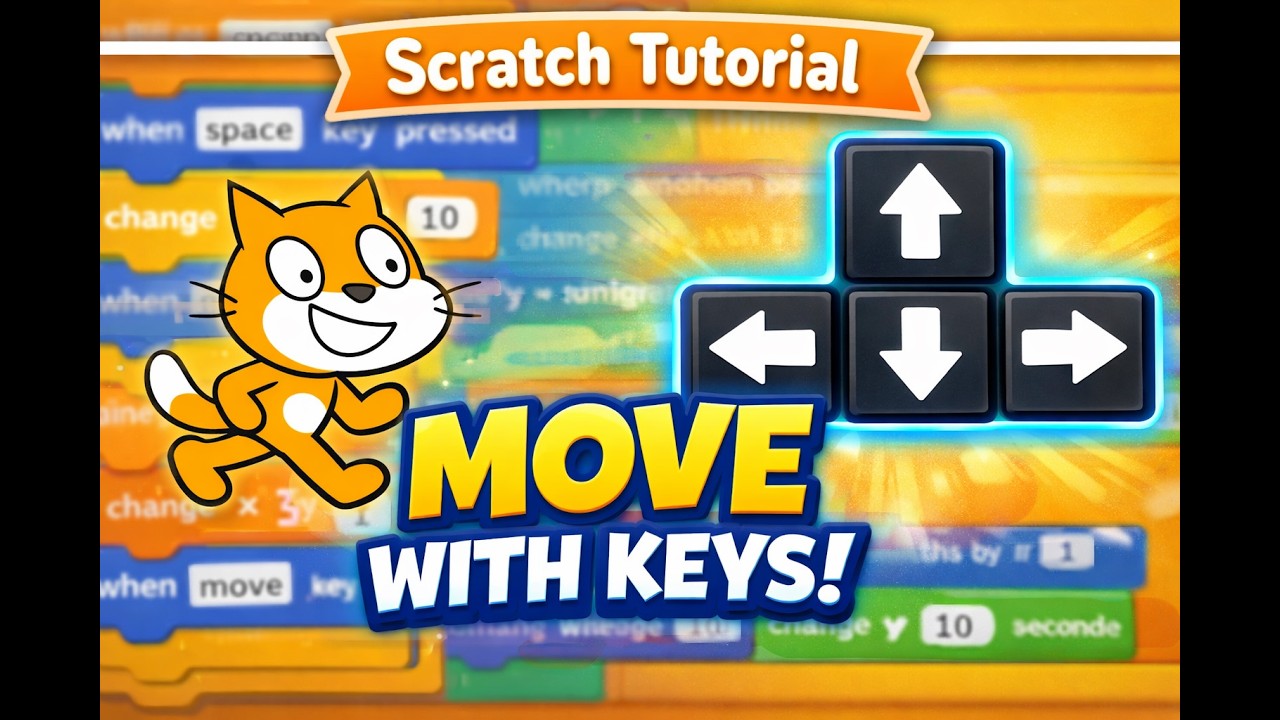 Control Your Scratch Sprite with Keyboard Keys! (Beginner Tutorial)
