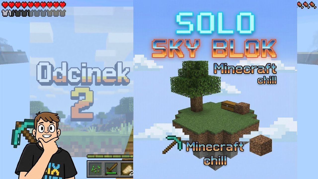 ODCINEK 2: Chill Skyblock Solo Minecraft | Spokojna Rozbudowa, Zdobywam Wyspy z Komentarzem | 🌅🏝️😌