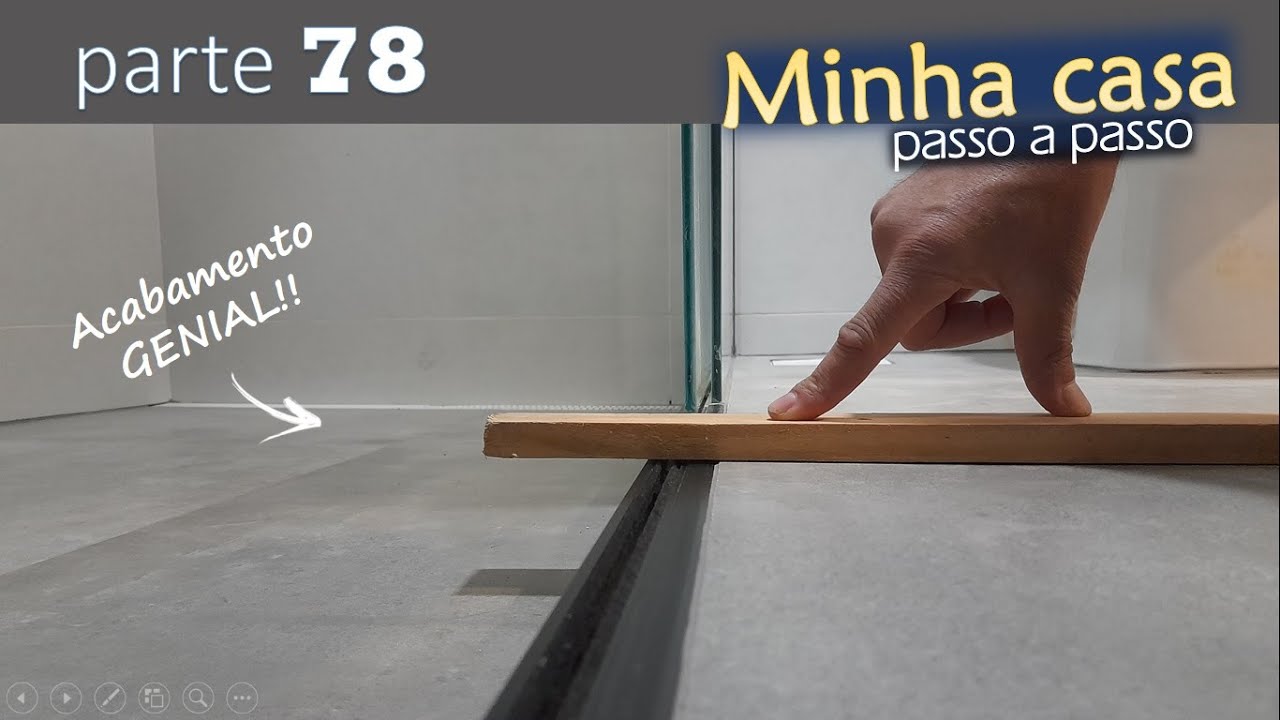 # 78 - Trilho do BOX EMBUTIDO em banheiro / Genial !!!