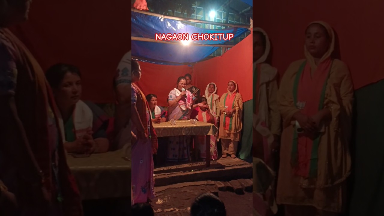 CAMPAIGNING FOR RUPAK SHARMA (BJP) AT CHOKITUP KALONGPAR AREA BY MRS. NABANITA SHARMA....🙏🙏