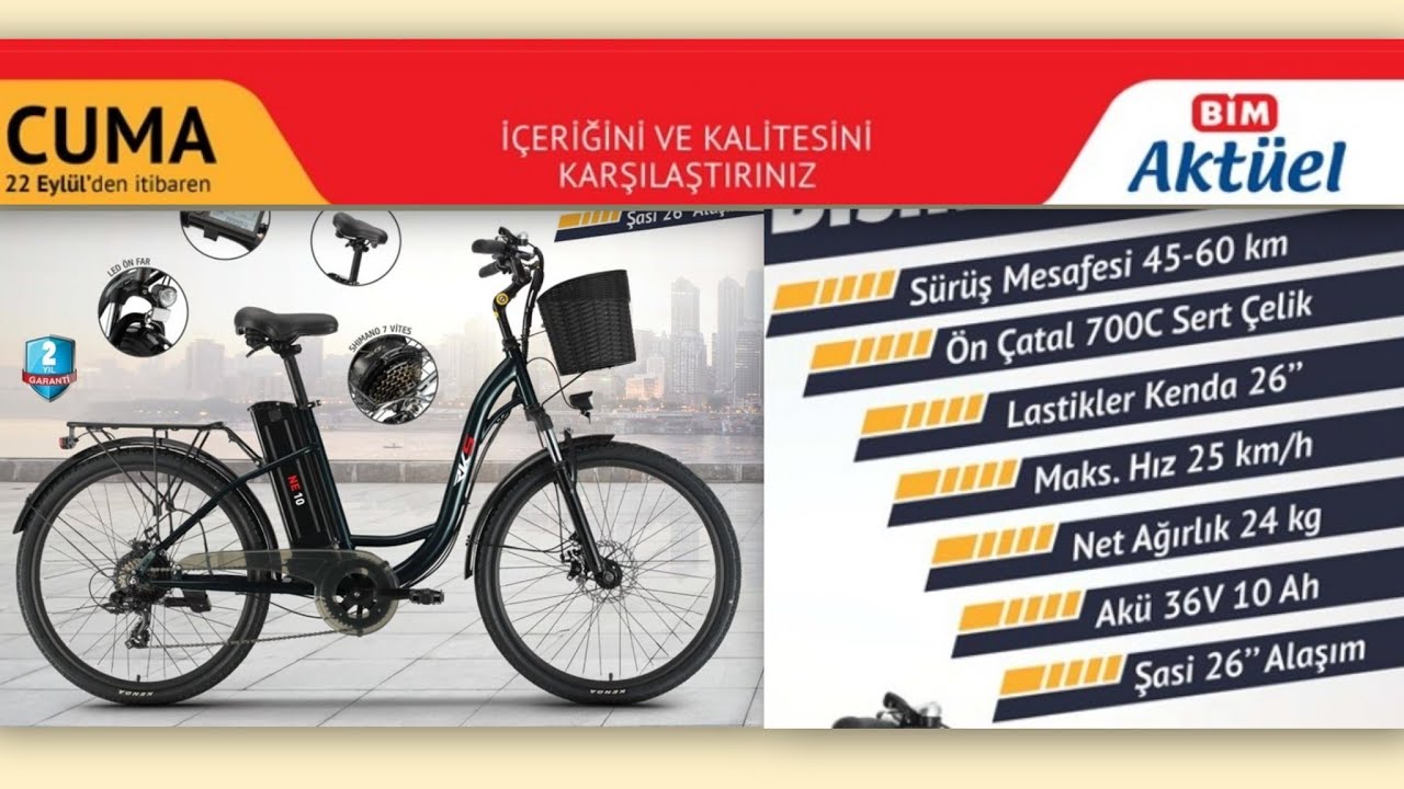 22 Eylül Bim Marketlerine Gelecek Olan Elektirikli Bisiklet RKS Ne-10