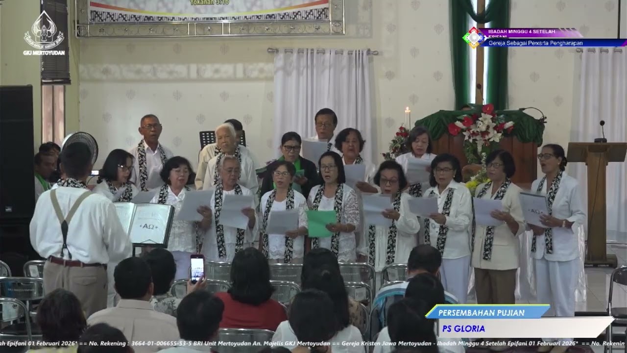 Persembahan Pujian PS GLORIA Ibadah Minggu IV Setelah Epifani || GKJ Mertoyudan