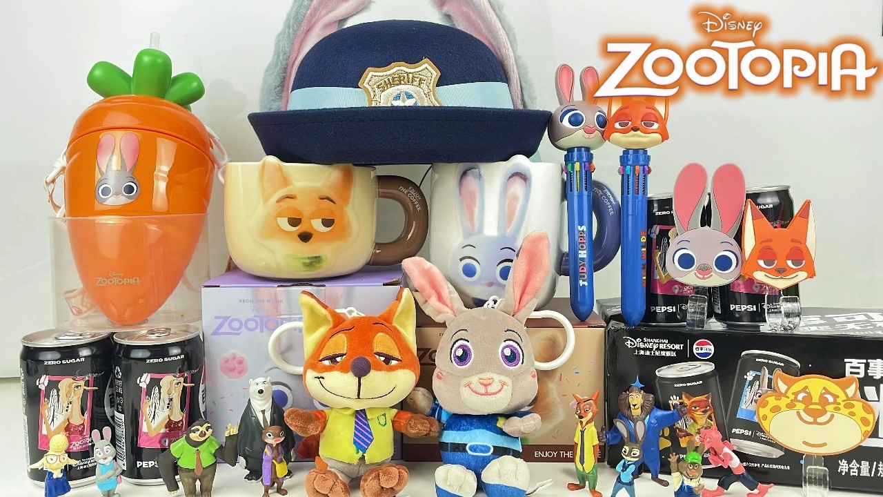 10 minutes Disney Zootopia Collection: Judy Hopps Nick Wilde Plush Set  Toys ASMR Unboxing