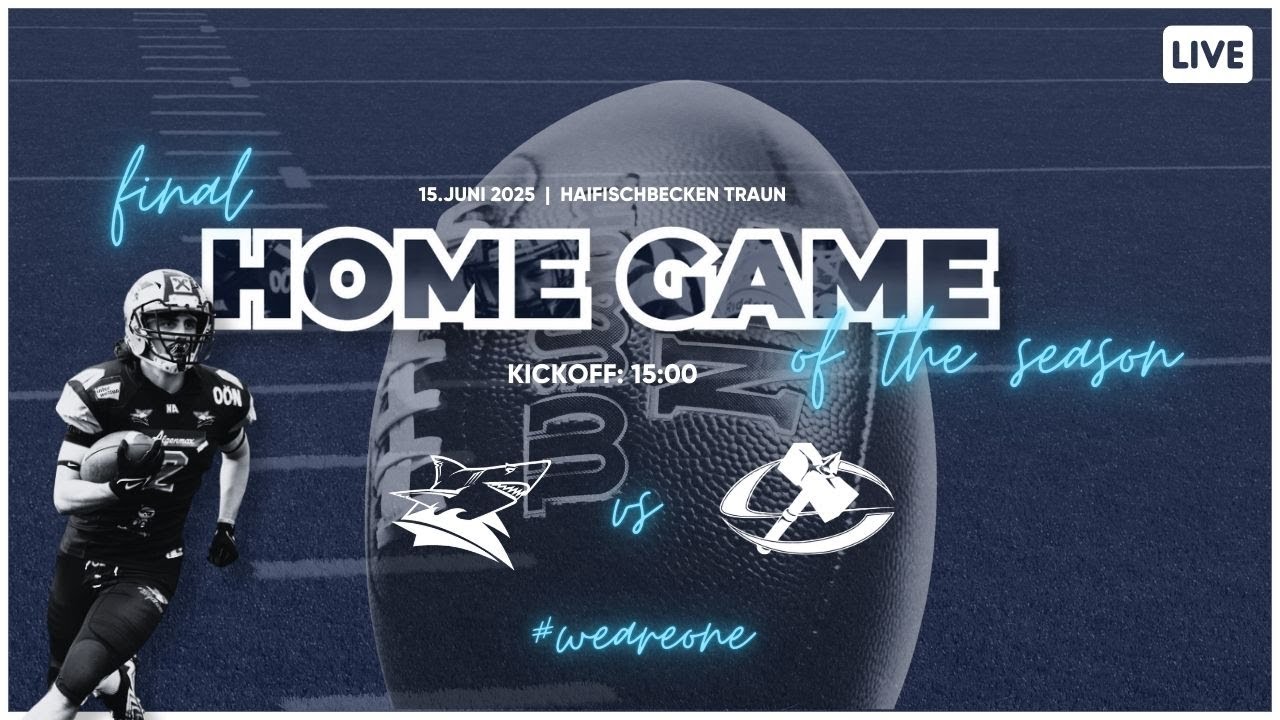 Livestream AFL DIV II Steelsharks Traun vs. Schwaz Hammers