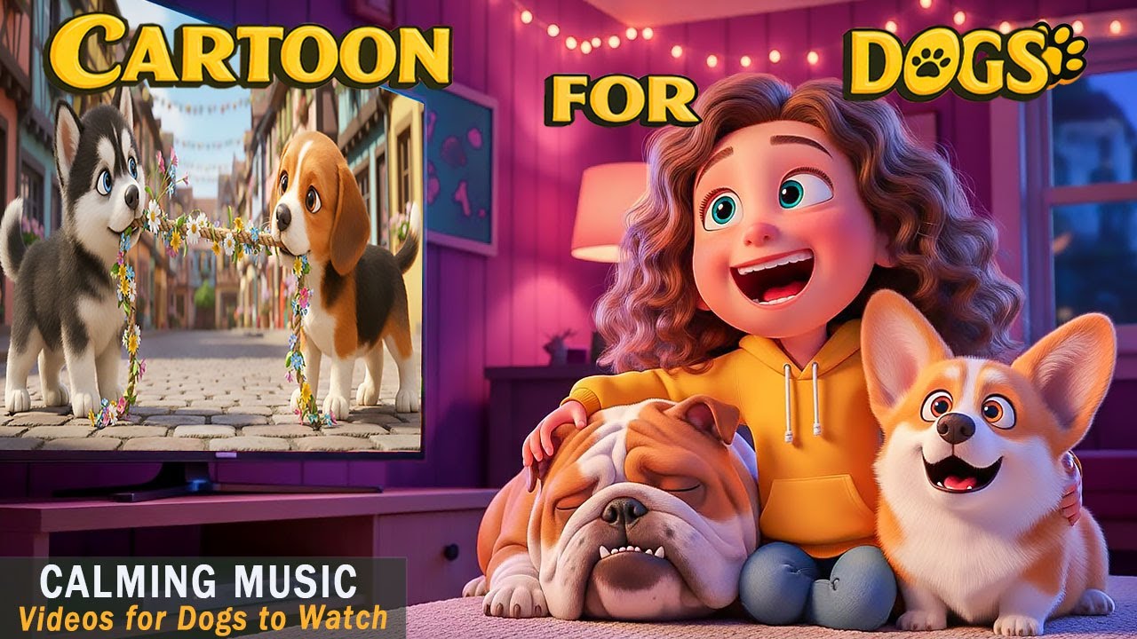 Dog Cartoons for Dogs: Anti-Boredom Dog TV for Dogs to Watch! Dog Anxiety Music & Dog Calming Videos