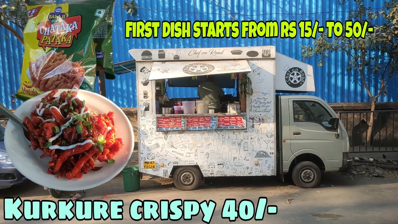 Kurkure crispy in 40₹ | Unique street food of mumbai | chef on road