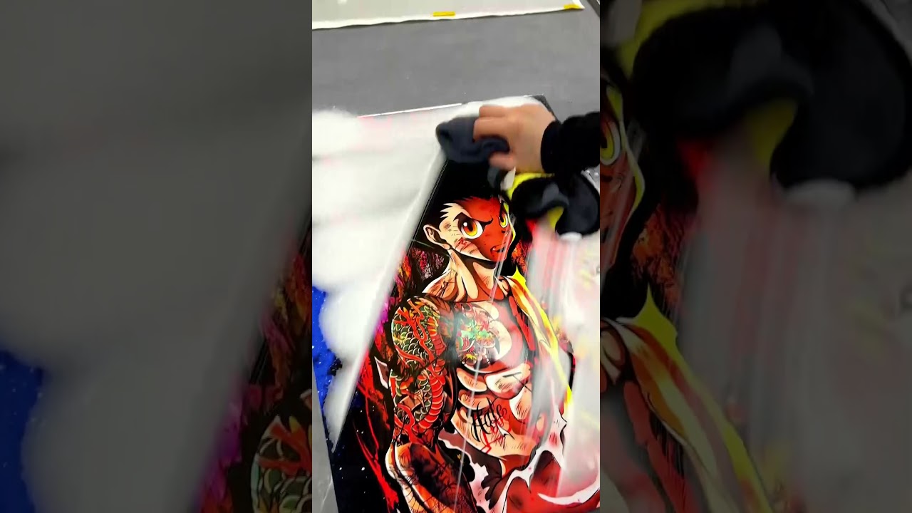 Metal paintings ordered by customers today!!!  #fyp #metalposter #manga #metaleks #anime #poster