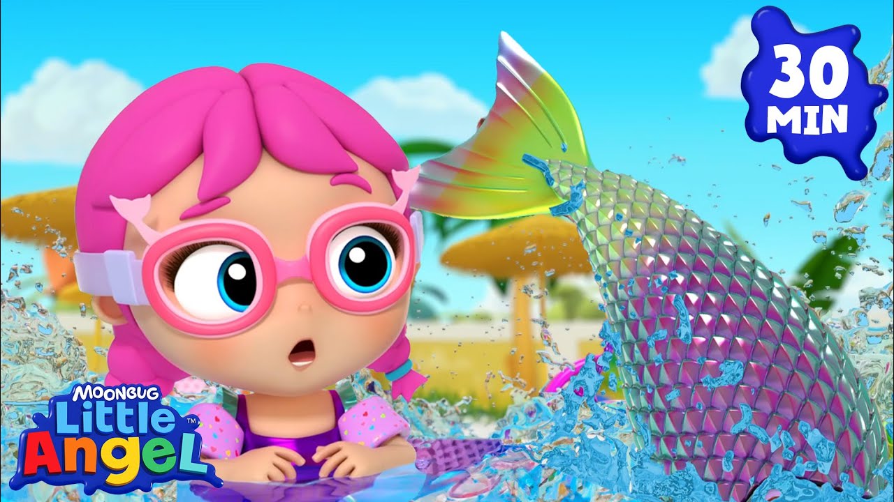 Jill Swims like a Mermaid 🧜‍♀️ | Little Angel | Kids TV Shows Full Episodes