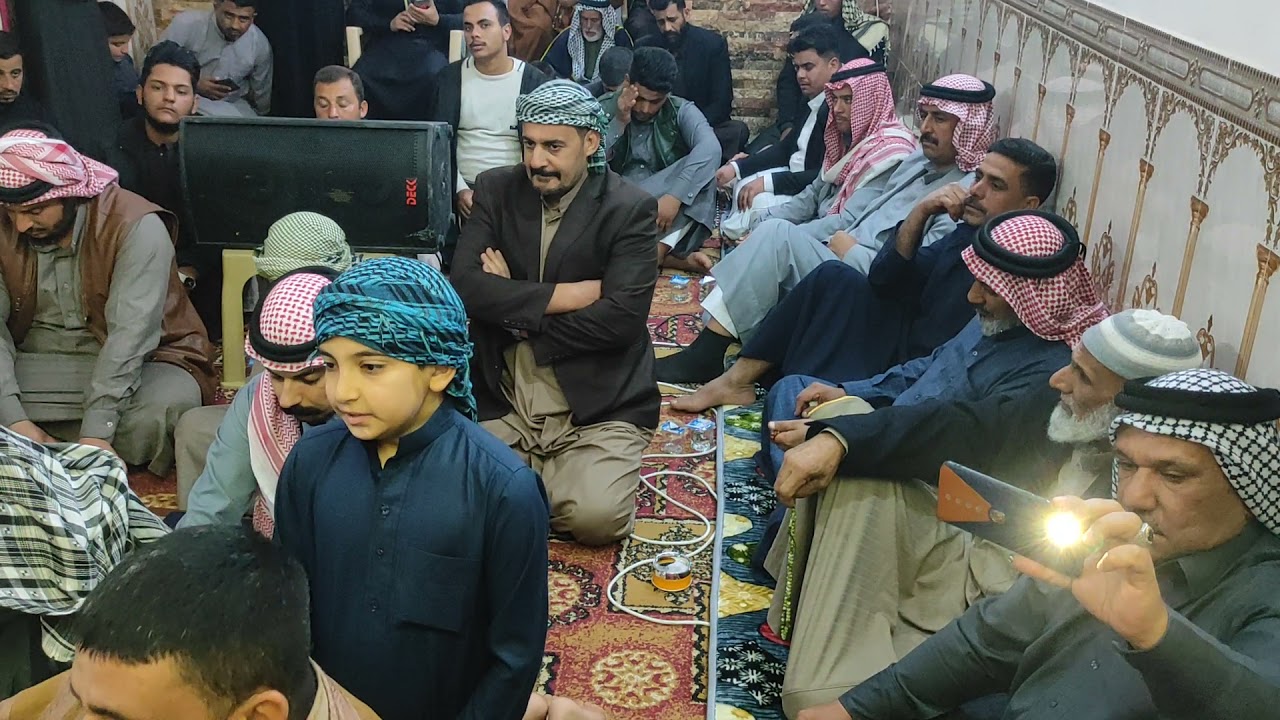 سلامي لرسلة للباز الاشهب )المداح عيسى العبود في دار الشيخ حسين الجنابي