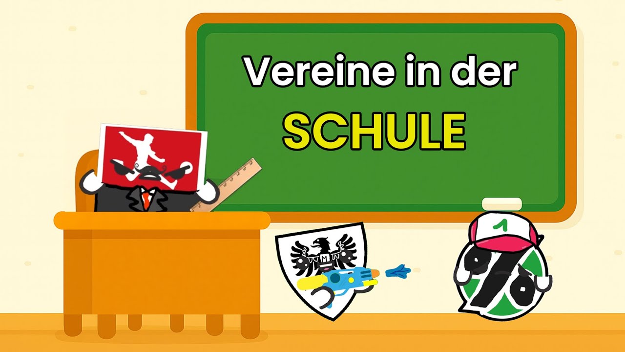 Vereine in der Schule -  Fu&szlig;ballanimation #bundesliga #humor #schule