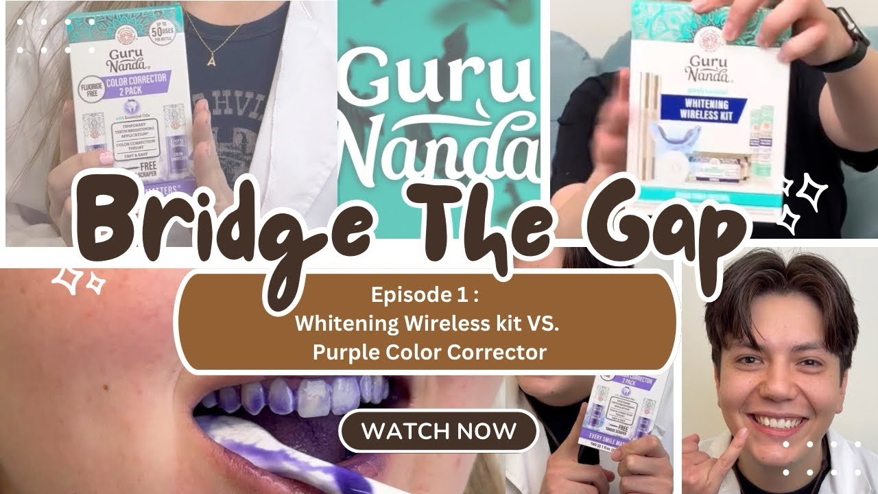 EP.1 whitening wireless kit vs. Purple color corrector.