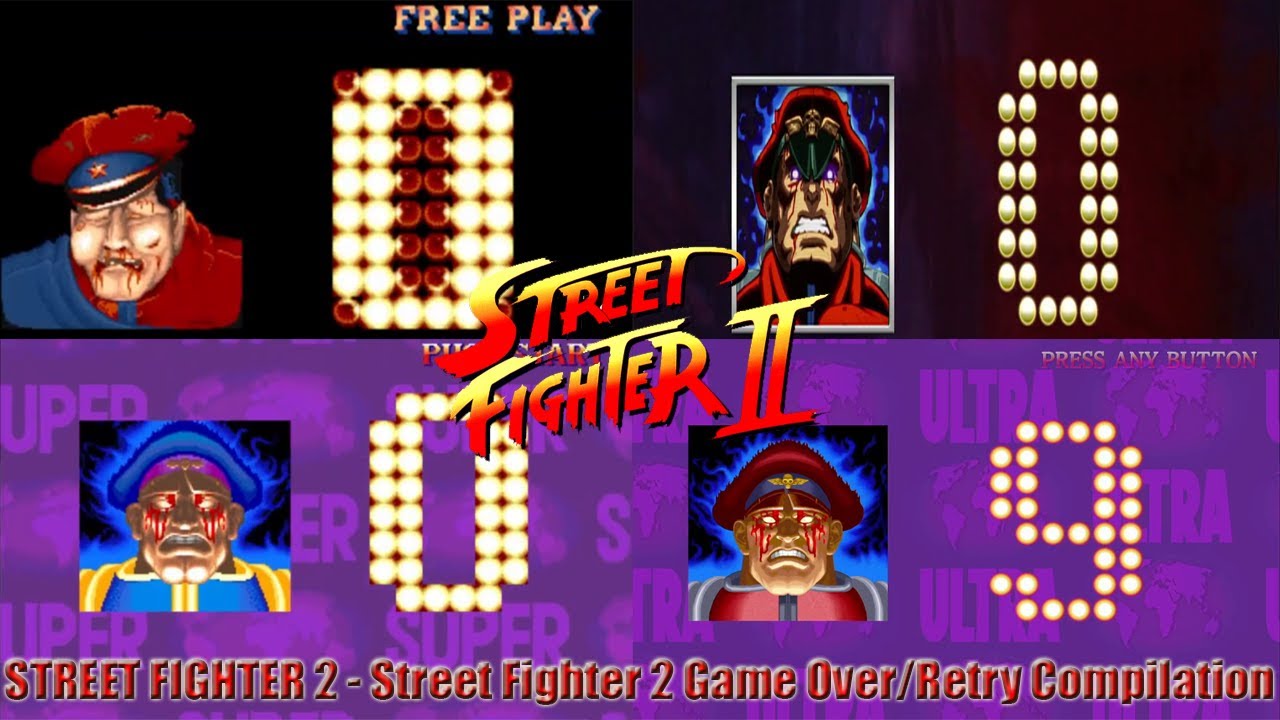 Game Over - Continue/retry - Street Fighter II (All Versions)