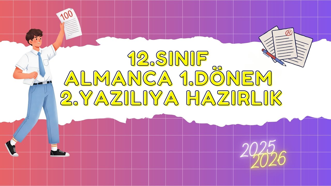 12.Sınıf 1.Dönem 2.Yazılıya Hazırlık (2025-2026) + Boş Sınav Örneği