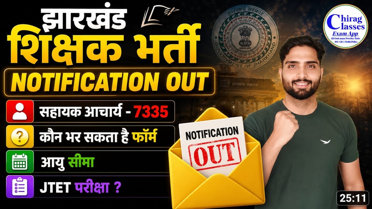 Jharkhand Teacher Vacancy 2026 | Sahayak Acharya 7335 Posts Notification Out