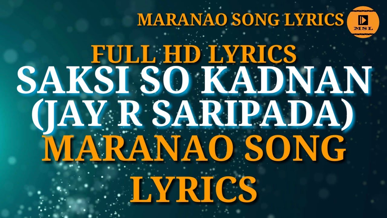 Saksi So Kadnan - Jay R Saripada (Cover) | Maranao Song Radio