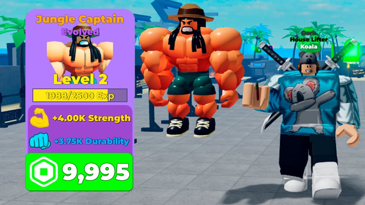 Насколько хорош КАПИТАН ДЖУНГЛЕЙ в игре Muscle Legends из Roblox?!