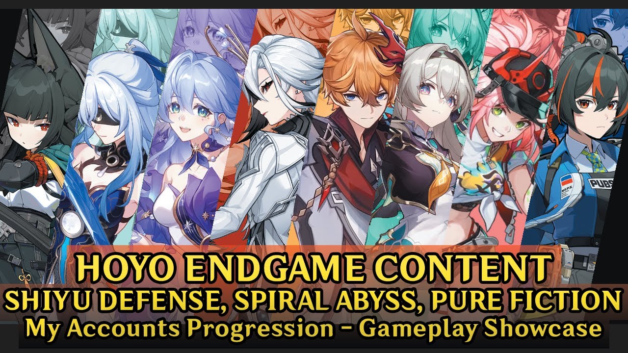 HOYO Endgame Content - An Overview of My Accounts (Shiyu Defense, Spiral Abyss, Pure Fiction)