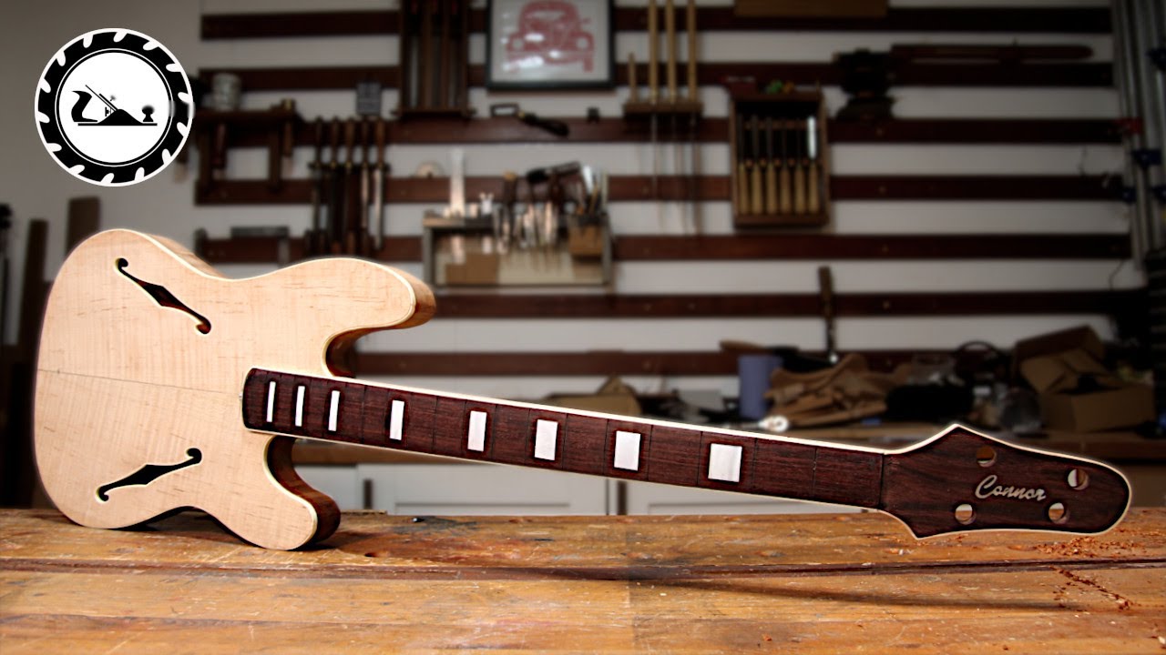Thinline bass Episode 21. Cutting the neck pocket.