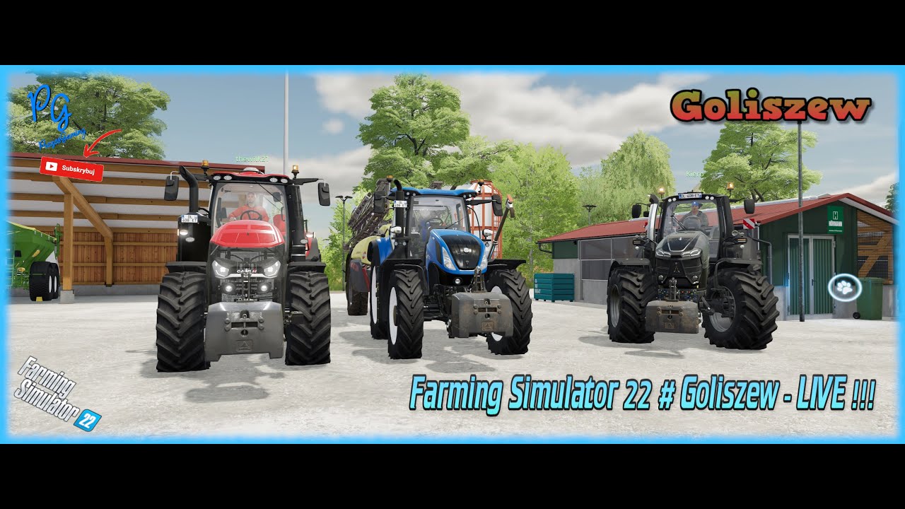 🔴LIVE!&reg; Farming Simulator 22   🚜Mapa Goliszew (by Yazu) 😊✅Luźne Granie Na Ekranie   ✅.