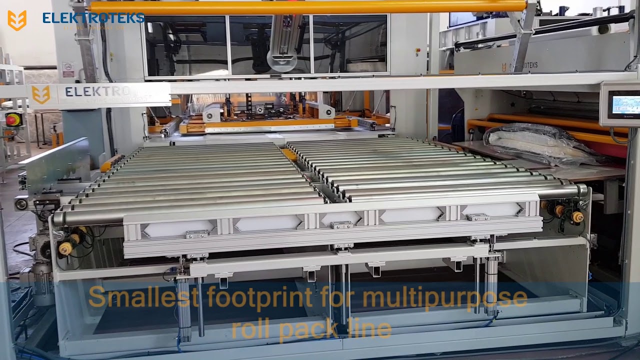 ET-ROLL-400 Series: Automatic Mattress Wrap, Compress, Fold and Roll Pack Machine