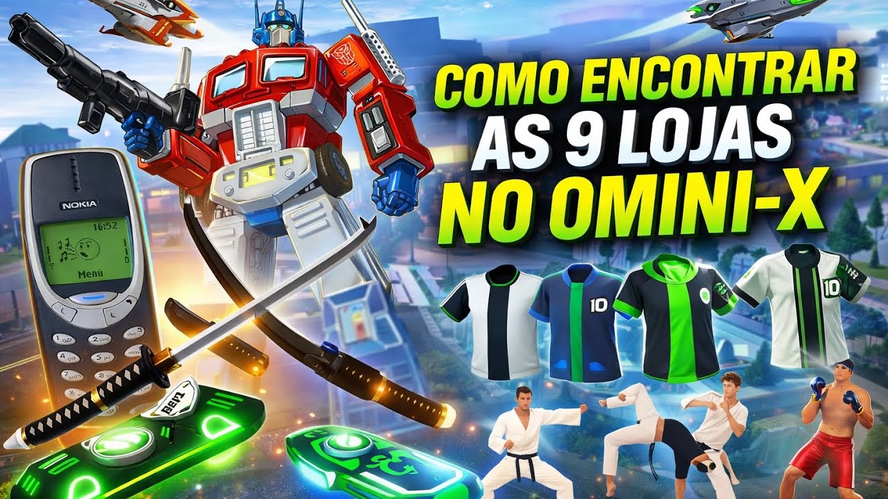 Como encontrar as 9 lojas no Omini-X Definitive