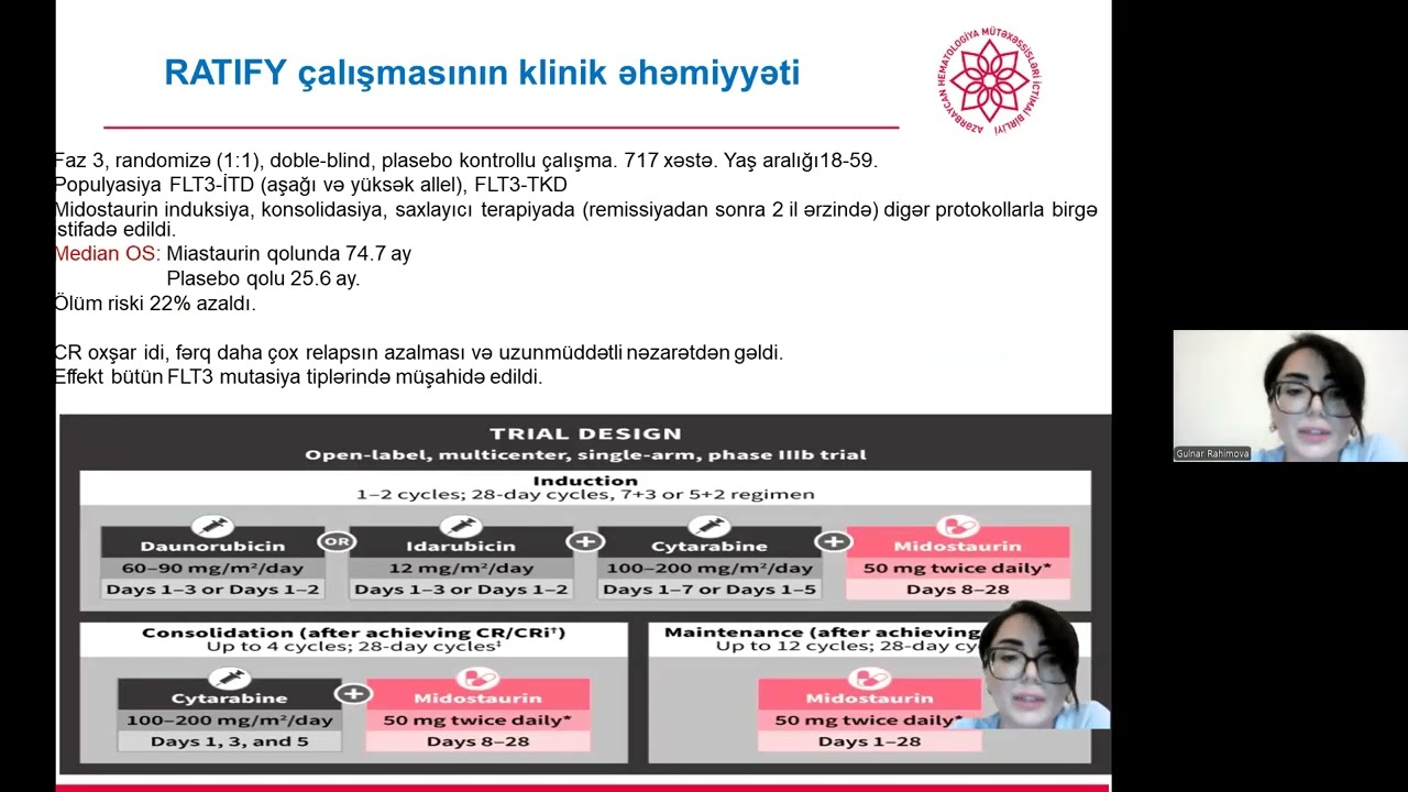 Kəskin miyeloid leykemiyaların idarə olunması və saxlayıcı terapiya vebinarı