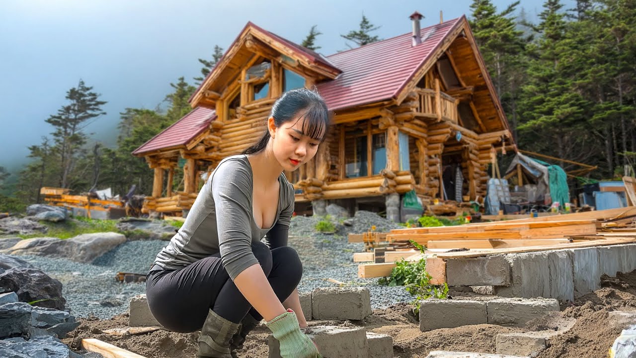 Building the Most Beautiful Log Home | Speed-Building a Big Farmhouse