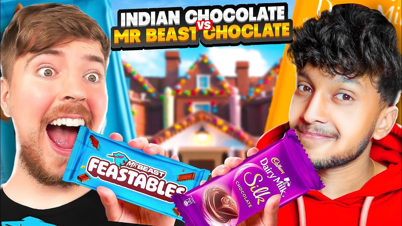 I TRIED MR BEAST CHOCOLATES!😋 INDIAN CHOCOLATES VS MR BEAST CHOCOLATES!