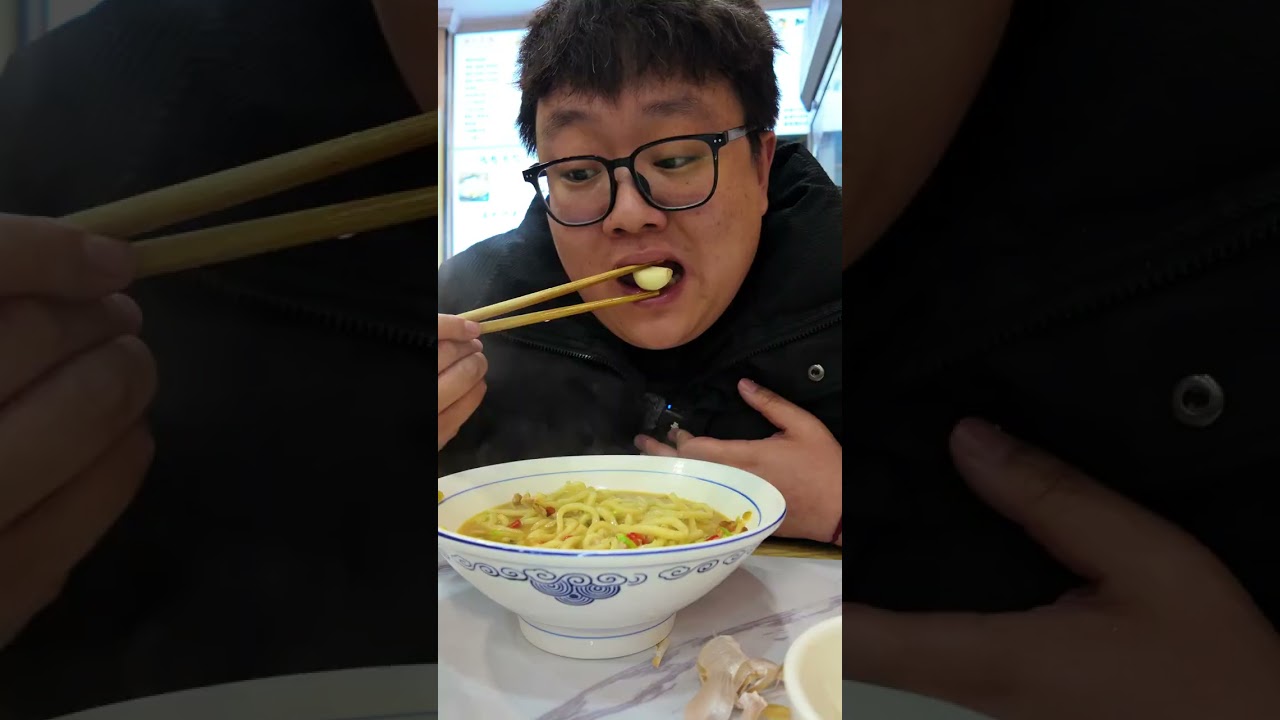 You can have shredded meat noodles for just 9.9 yuan#Store exploration vlog