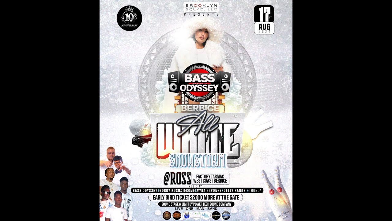 BASS ODYSSEY AT BROOKLYN SQUADS ALL WHITE SNOW STORM 17TH AUGUST 2024