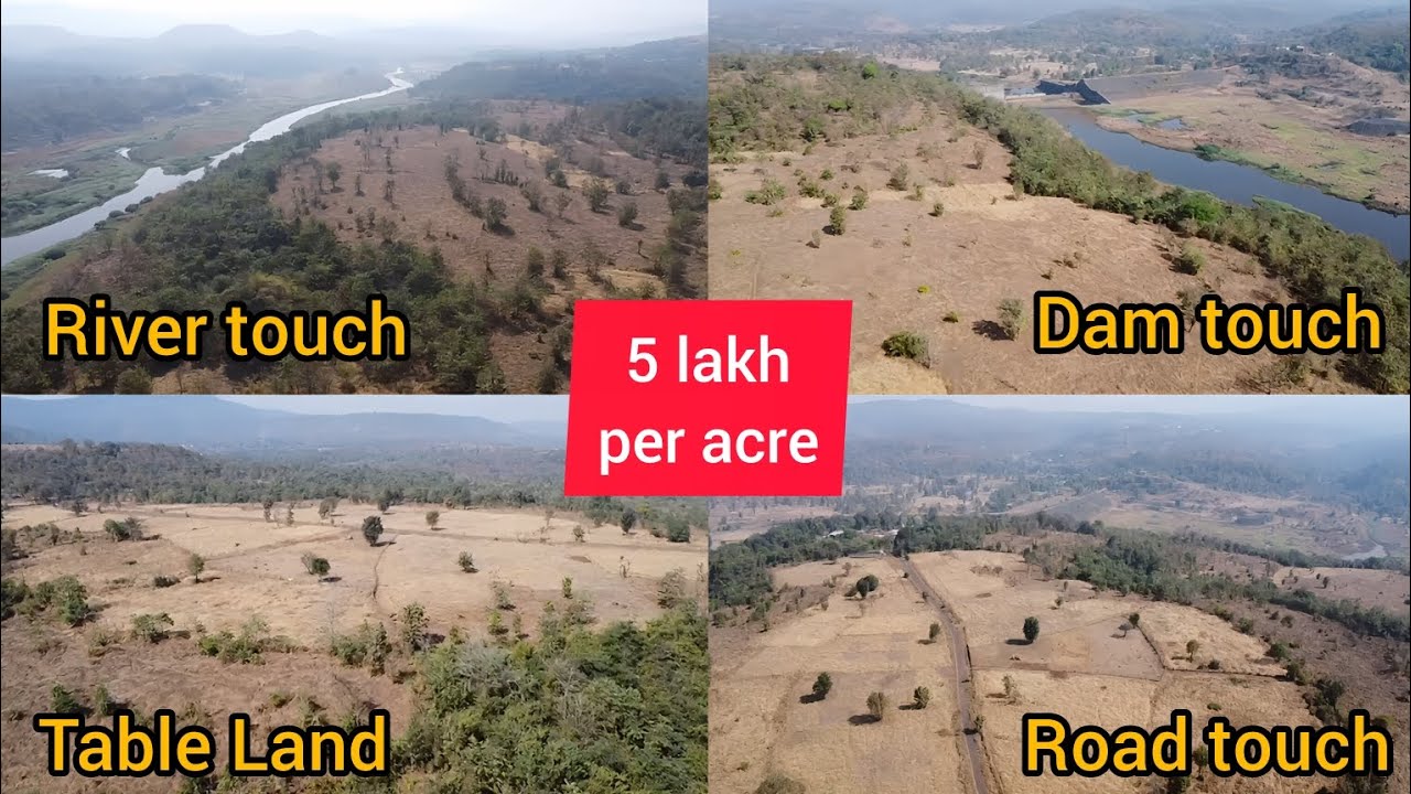 200 Acres Agriculture Land for Sale | Table Land | Road, Dam & River Touch | Near Mahad & NH66