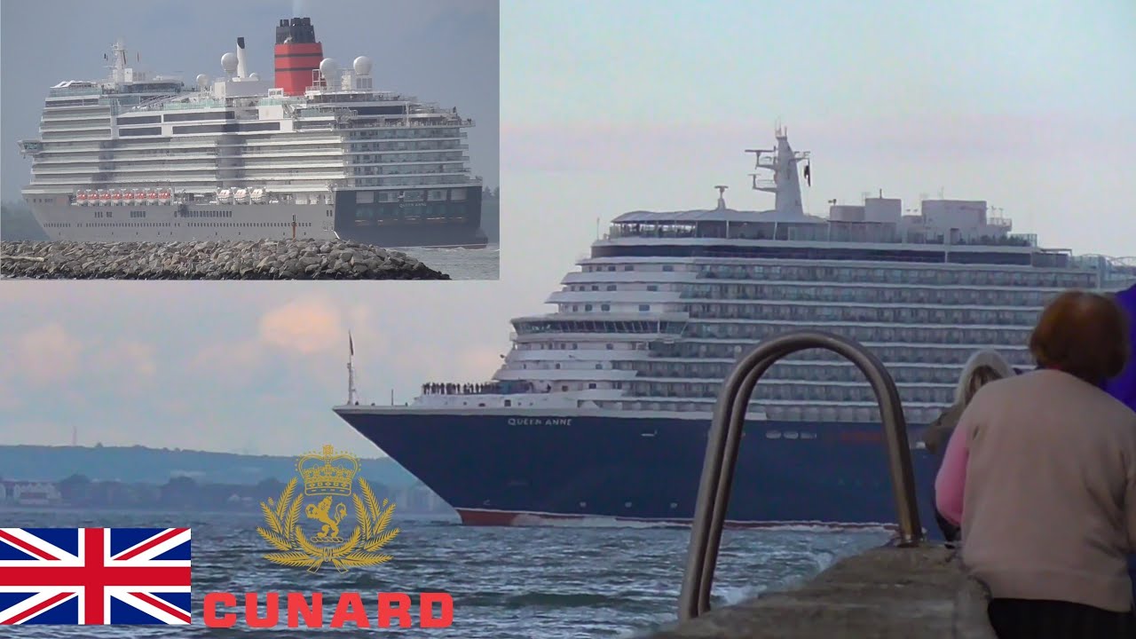 CUNARD'S NEW SHIP 'QUEEN ANNE' ARRIVES IN UK