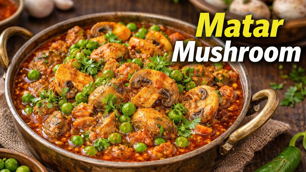 आज बना लो ये स्वादिष्ट Matar mushroom 😍 एक बार खाया तो बार-बार बनाओगे