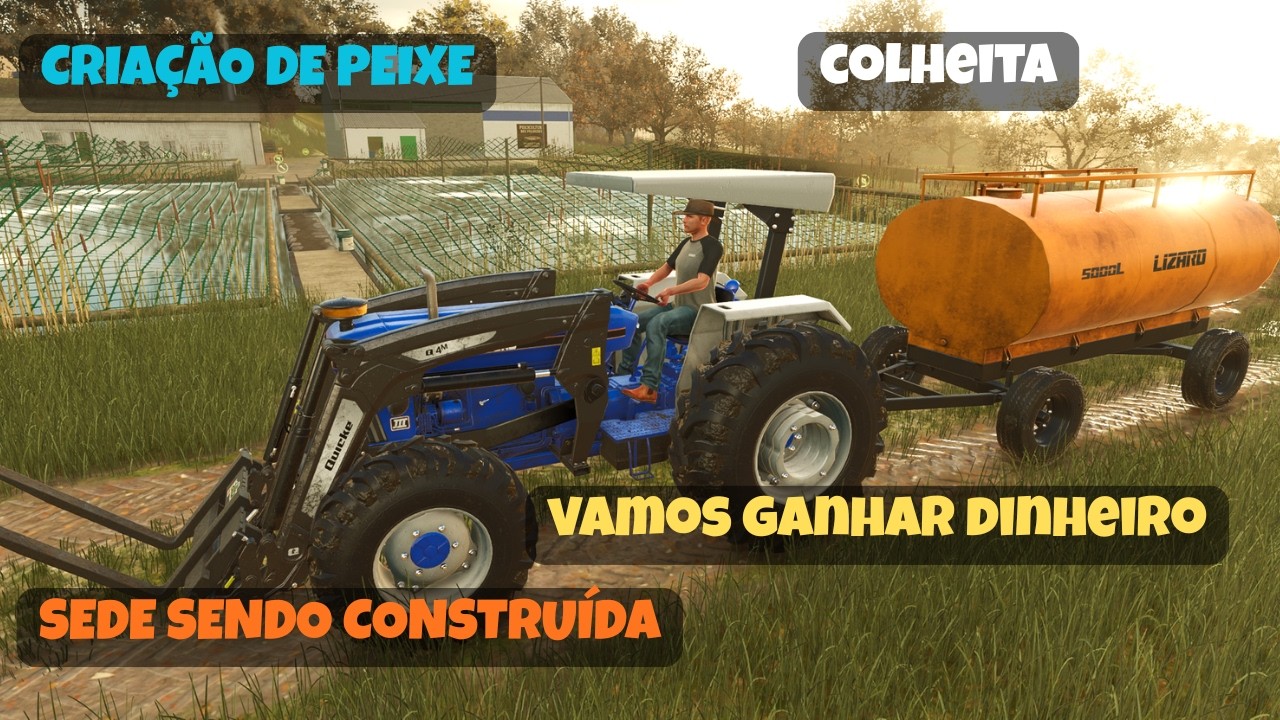 - VAMOS GANHAR DINHEIRO / COLHEITA / Criação de peixe - mapa The Pichonnière Valley - FS25