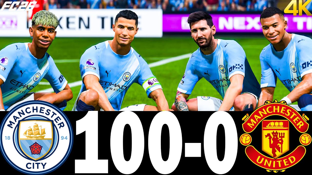 FC 26 - MESSI RONALDO MBAPPE & YAMAL | MANCHESTER CITY 100-0 MANCHESTER UNITED | UCL FINAL