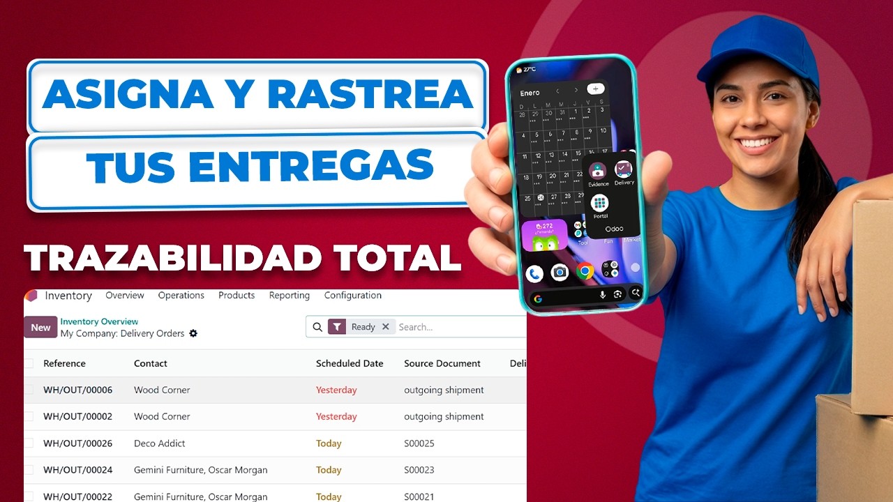 Asigna órdenes a repartidores y ver evidencias en tiempo real en Odoo