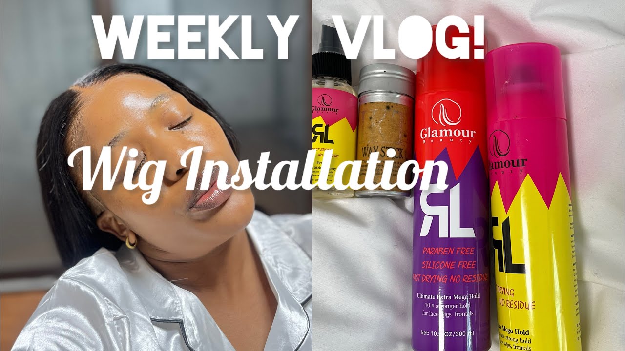 Morning Routine|| Wig Installation || Beginner friendly wig installation using Glamour spray