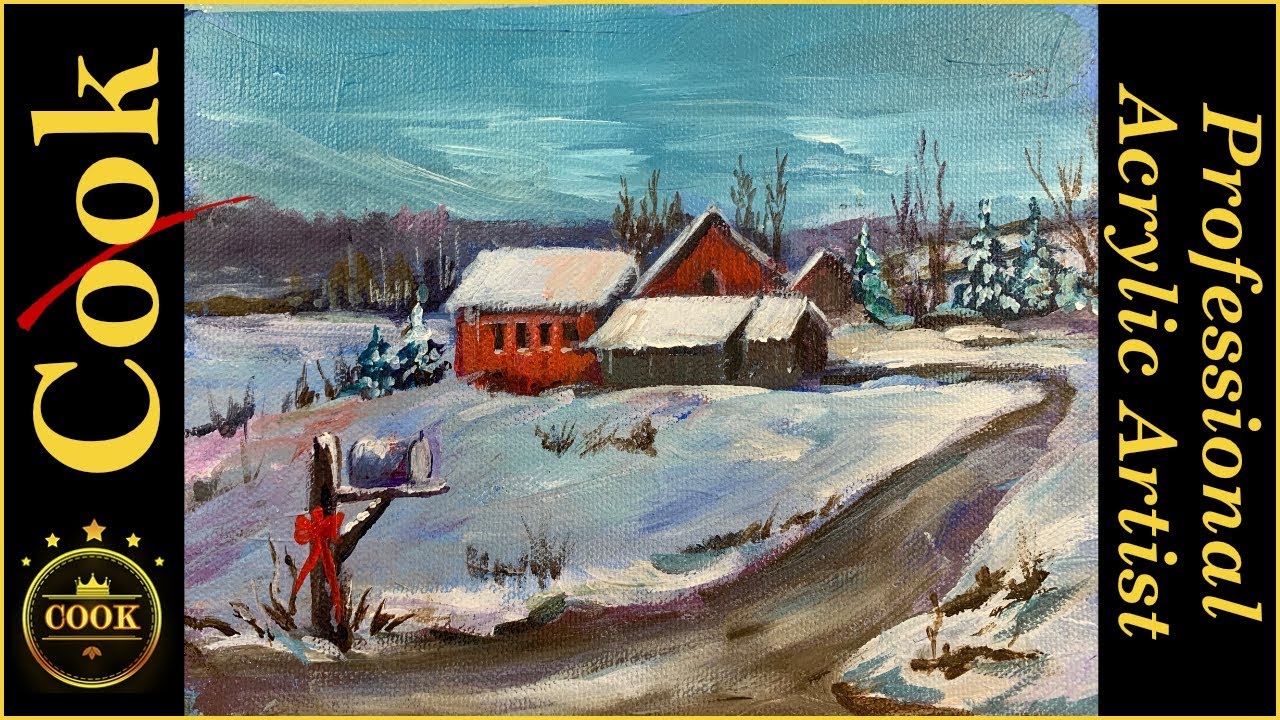 Going Home for the Holidays Acrylic Painting Tutorial for Beginner and Advanced Artists