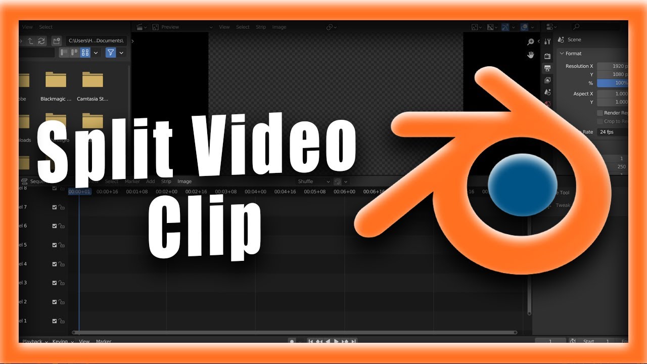 Blender Tutorial: How To Split Video Clip In Blender Video Editor