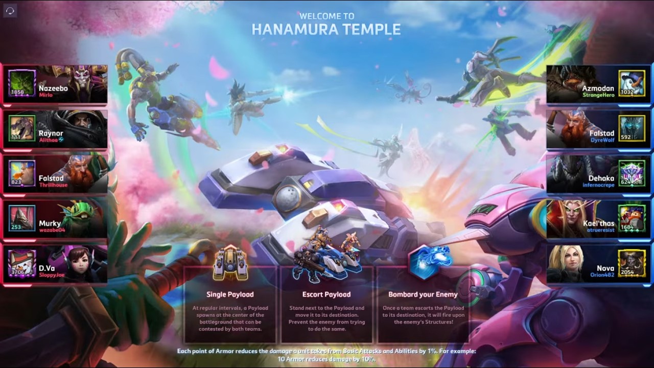 Heroes of the Storm - Quick Match - Hanamura Temple - Azmodan