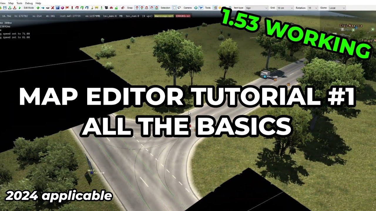 ETS2 Map Editor Tutorial #1 - The Basics | How to create a map [1.53]