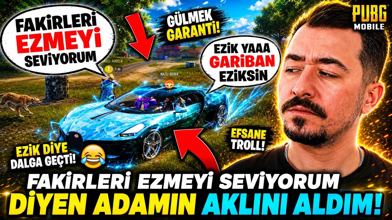 FAKİRLERİ EZMEKTEN KEYİF ALIYORUM DİYEN ADAMIN AKLINI ALDIM - PUBG MOBİLE TROLL