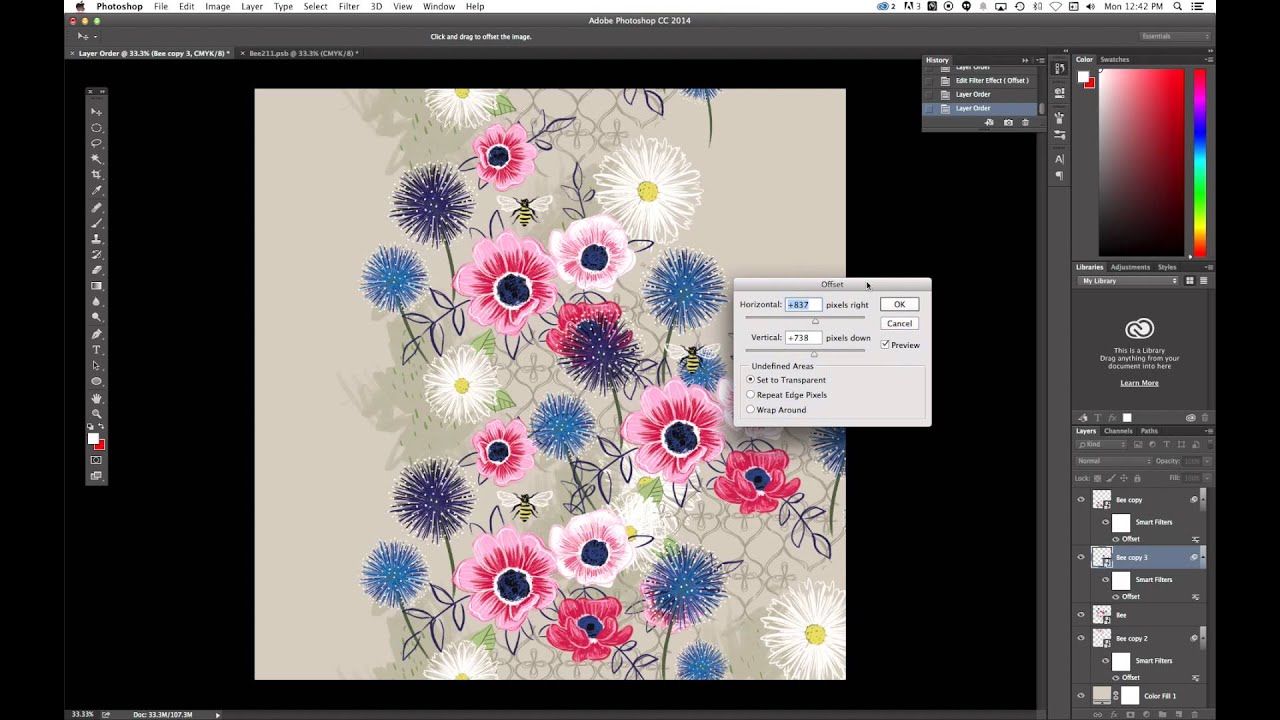Creating a Half Drop Repeat in Photoshop